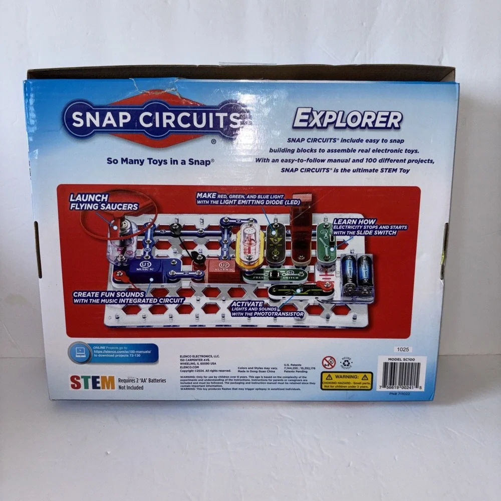 Elenco Snap Circuits SC100 Electronics Exploration Kit 100+ Projects Complete